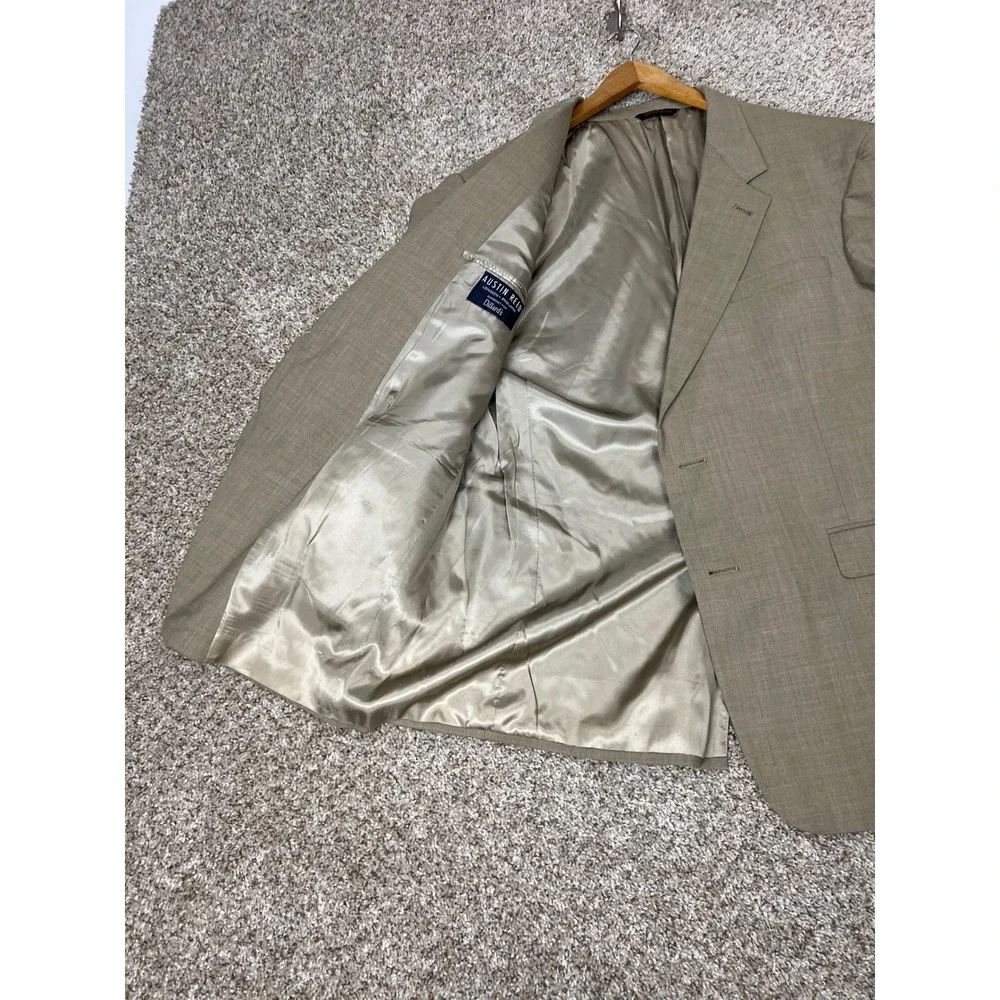 Austin Reed London Mens 44R Blazer Tan Two Button Sport Coat Tailored in USA